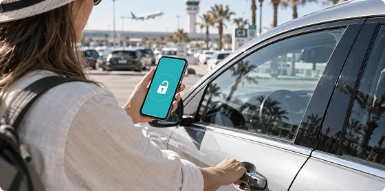 Unlocking a car by phone